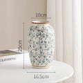 Axyaa Blue and White Porcelain Retro Vase - Chinese Ceramic Home Décor