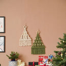 Axyaa Boho Christmas Macrame Wall Art Tree Decor - Holiday Xmas Hanging
