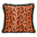 Axyaa Gilded Bat Halloween Cushion Cover for Festive Home Décor
