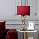 Axyaa Red Vintage LED Table Lamp for Home Living Room Bedroom