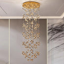 Axyaa Luxury Crystal Chandelier for Modern Home, Stair & Living Room Lighting