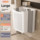 Axyaa Foldable Laundry Basket: Large Capacity Wall Mount Storage Bag for Clothes, Toys & Organizers