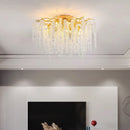 Luxury Crystal Chandelier for Living Room by Axyaa - French Style Design with Tassel Hangings