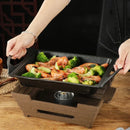Axya Multi-Person BBQ Stove & Alcohol Furnace Grill Plate: Non-Stick Fish Grill