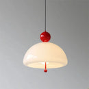 Axyaa White Glass Dining Pendant Light - Minimalist Design for Living Room