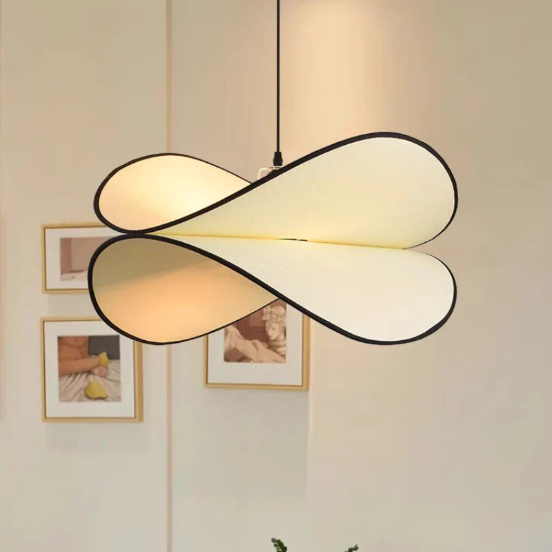 Axyaa Wabi-sabi Fabric Chandeliers: LED Retro Lights for Home Decor
