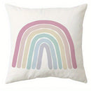 Axyaa Rainbow Star Sun Pattern Printed Pillow Cover for Living Room Sofa Home Decoration