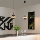 Axyaa Glass Pendant Light: Modern 3D Night Chandelier for Bedroom, Living Room, Dining Room