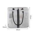 Axyaa Mesh Drainage Bathing Basket: Large Capacity, Foldable, Shower Bag for Travel & Home