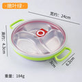 Axyaa Stainless Steel Round Lunch Box | Leak-proof Kids Bento Box with Compartments
