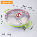 Axyaa Stainless Steel Round Lunch Box | Leak-proof Kids Bento Box with Compartments