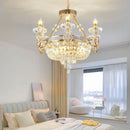Axyaa Luxury Crystal Chandelier for European-Style Living Room, Bedroom, and Stairwell