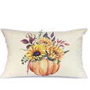 Axyaa Autumn Pumpkin Maple Leaf Lumbar Pillowcase 30x50cm