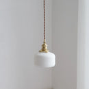 Axyaa Copper Ceramic Ball LED Pendant Light Fixture - Nordic Modern Design