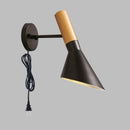 Axyaa Nordic Minimalist Black Iron LED Wall Light for Bedroom & Living Room