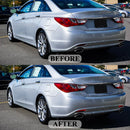 Axyaa LED Rear Bumper Reflector for Hyundai Sonata 8 2010-2014, Brake Light Turn Signal Fog Lamp
