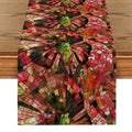 Geometric Color Block Table Runner by Axyaa: Farmhouse Dining Decor, Washable Long Cloth