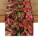 Geometric Color Block Table Runner by Axyaa: Farmhouse Dining Decor, Washable Long Cloth