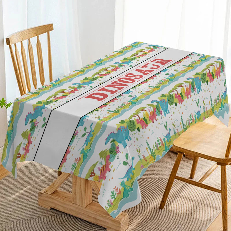 Axyaa Tropical Plant Dinosaur Table Runner for Rustic Dining Decor