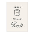 Axyaa Bathroom Yoga Funny Wall Canvas Art for Minimalist Home Decor