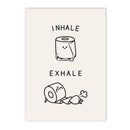 Axyaa Bathroom Yoga Funny Wall Canvas Art for Minimalist Home Decor