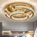 Axyaa Modern Gold Ceiling Crystal Light for Home Living Room, Bedroom, Dining, Kitchen