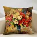 Axyaa Dancing Girl Oil Painting Decorative Pillow Cover 45x45cm