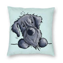 Axyaa Miniature Schnauzer Dog Cartoon Cushion Cover for Sofa - Puppy Lover's Nordic Pillow