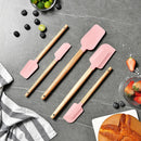 Axyaa Silicone Scrapers Set | High Temp Cream Cake Spatula | Kitchen Bakeware