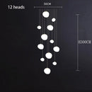 Axyaa Nordic Stair Chandelier Living Room Dining Pendant Ceiling Light