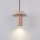 Axyaa Japanese Style Yellow Cave Stone Bedside Chandelier