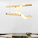 Axyaa Solid Wood Chandelier Horizional Pendant Light Kitchen Island Dining Room