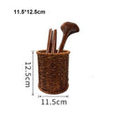 Axyaa Rattan Wicker Serving Baskets Set - 10 Styles for Bread, Fruit, Vegetables
