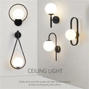 Axyaa Vintage Iron Wall Lamp Indoor Retro Bedroom Light in Black