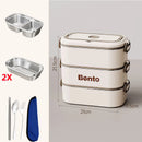Axyaa Stainless Steel Thermal Bento Box Set for Kids School Lunch