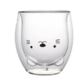 Axyaa Animal Design Double Wall Glass Mug - Perfect Gift