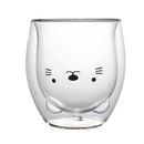 Axyaa Animal Design Double Wall Glass Mug - Perfect Gift