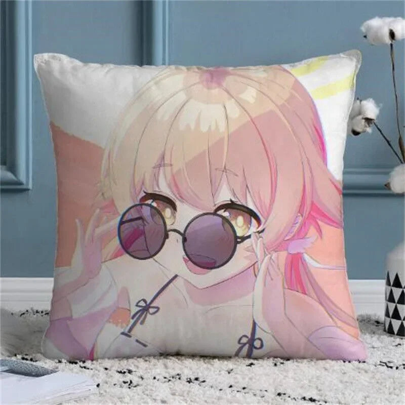 Axyaa Anime Blue Archive Throw Pillow Case - Home Decor Sofa Cushion Cover