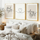 3-Piece Axyaa Bedroom Wall Decor Set, Minimalist Couple Themed Prints, Modern Canvas Painting