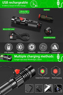 Axya Rechargeable LED Flashlight Zoomable Waterproof Tactical Camping Torch