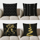 Axyaa Geometric Triangles Pattern Pillow Cover for Sofa, Bedroom, Car - Decorative Cushion Cover