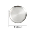 Axyaa Stainless Steel Buffet Plates - Korean Style Durable Shallow Dishes