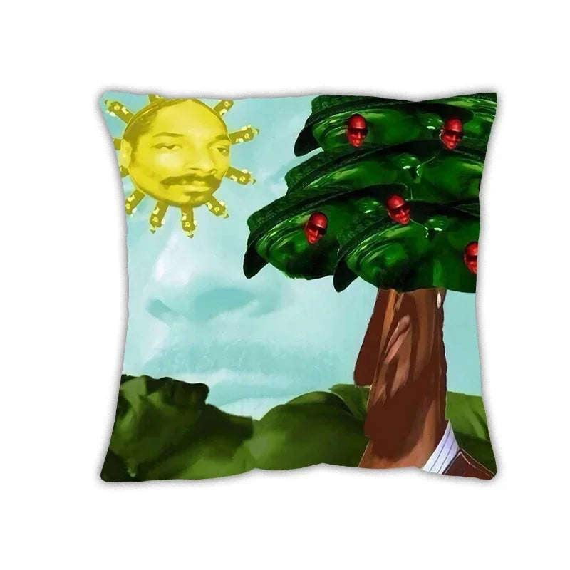 Axyaa Jesus Hip Hop Cushion Cover - Rapper Pillow Case for Home Decor