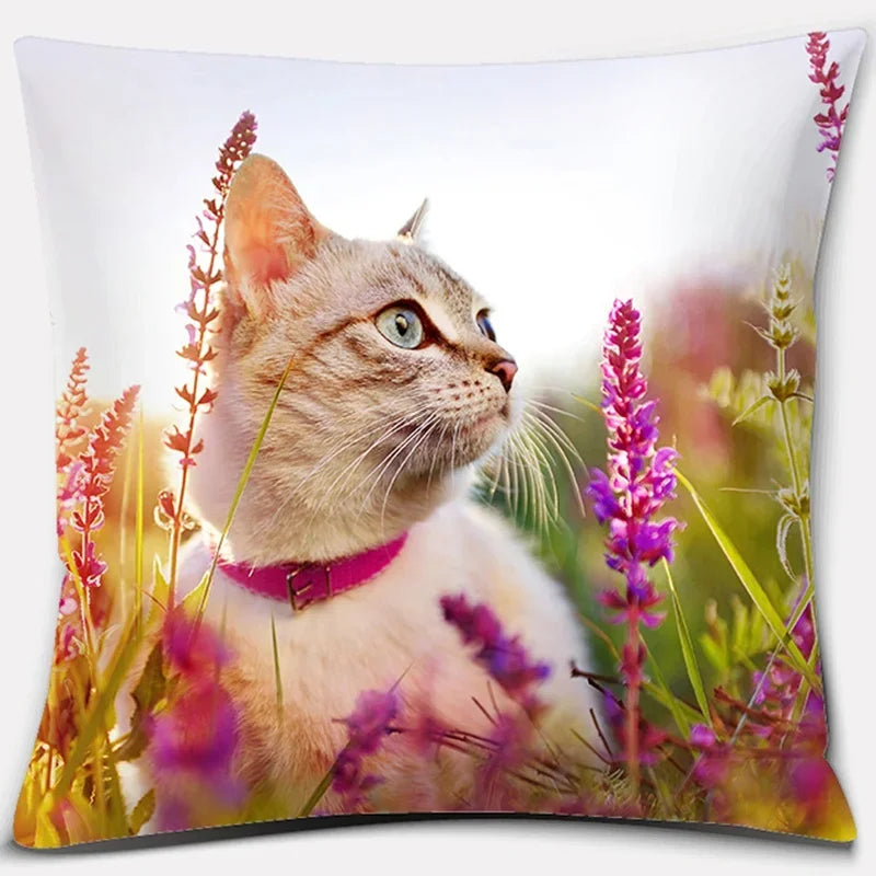Cute Cat Series Pillowcase for Home Decor by Axyaa
