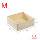 Axyaa Cotton Linen Storage Box Set for Wardrobe Organization