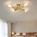 Axyaa Sputnik Ceiling Chandelier Nordic Vintage LED Fixture Flush Mount Lamp