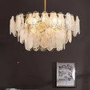 Axyaa Frosted Glass Ceiling Chandelier: Modern Living Room Pendant Light
