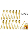 Axyaa Stainless Steel Food Tongs Set - Perfect for Afternoon Tea, Coffee Bar, Desserts