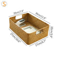 Axyaa Woven Basket Storage Organizer for Sundries, Drawer, Closet, Desktop - Cesta Mimbre