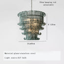 Axyaa Light Luxury Glass Chandelier for Living Room and Restaurant